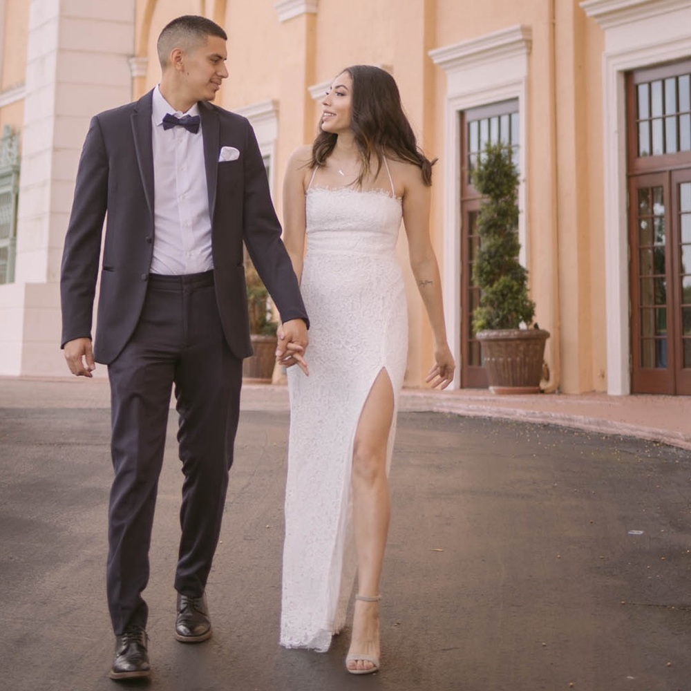 White maxi dress